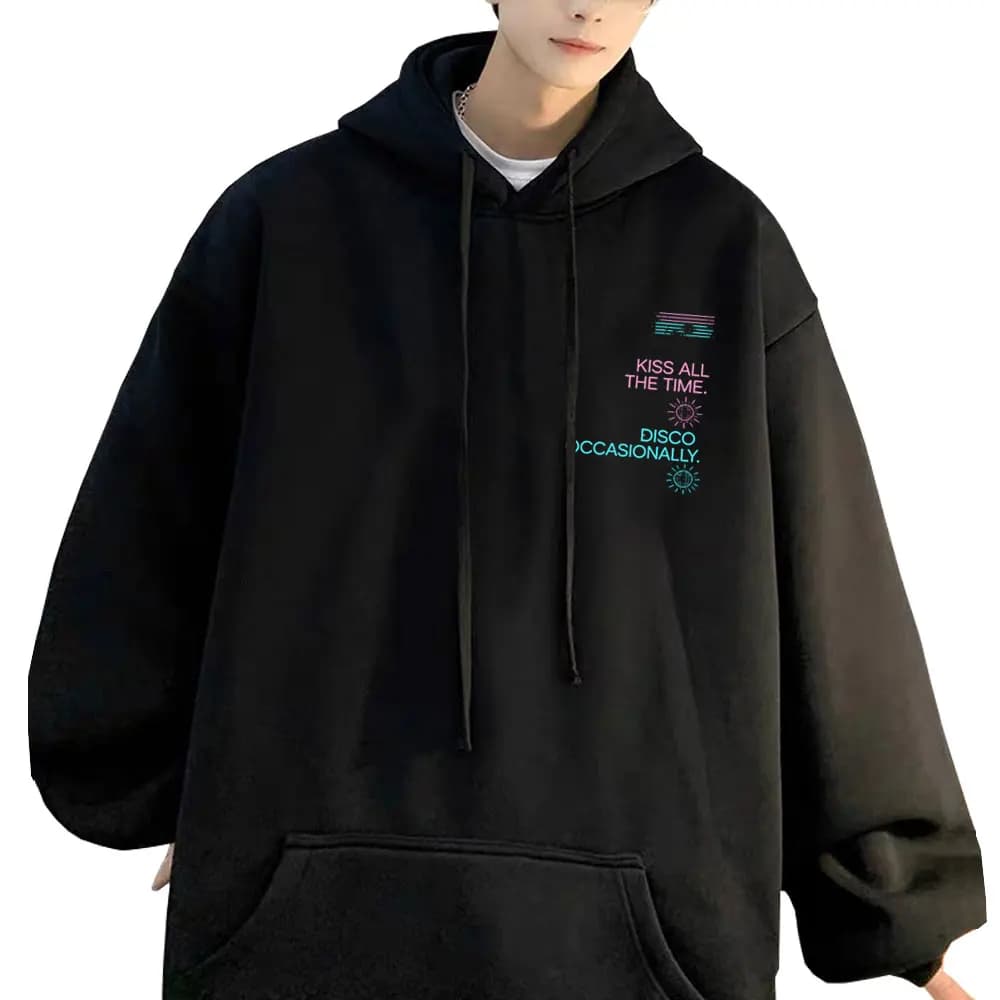 Felpa con Cappuccio Grafica Hot Sale 2026 Album Kiss All The Time Disco Occasionally Uomo Donna Hip Hop Moda Street Oversize