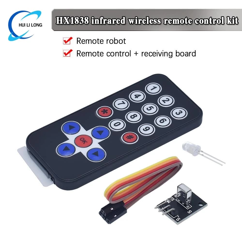 1 LOTTO Wireless remote control module IR infrared DIY kit HX1838 for Arduino Raspberry Pi