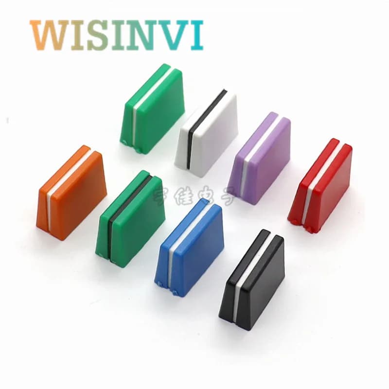 10PCS 20*9*15MM 20X9X15MM Straight Slide Potentiometer Mixer Push Rod Plastic Cap Plastic Console Volume Hat Inner Hole 4MM