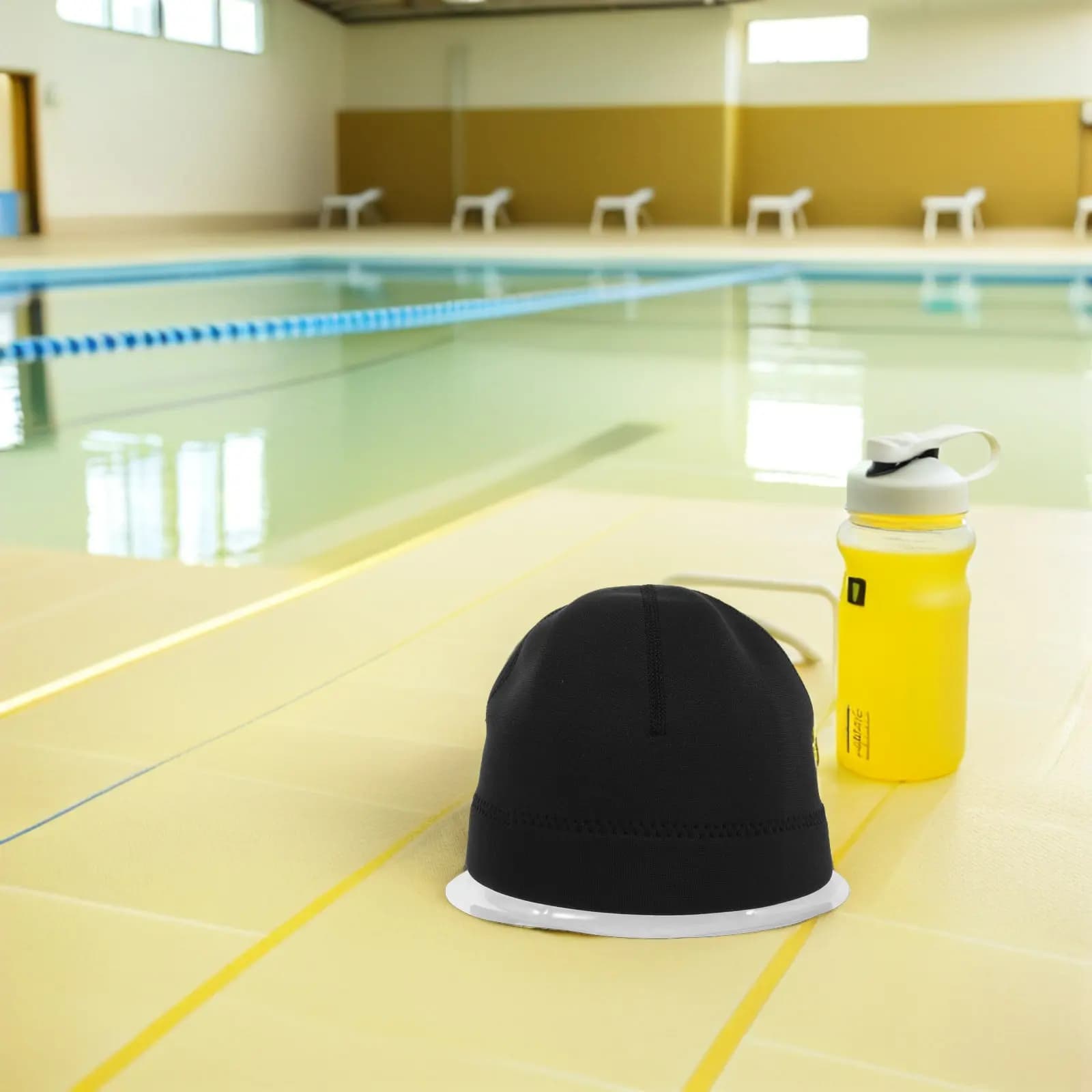 Children's diving hood with UV protection, warm and breathable, for Long and Short Hair, Ideal for Snorkeling, Surfing and Sailing, Black, Diving Equipment for Young People
