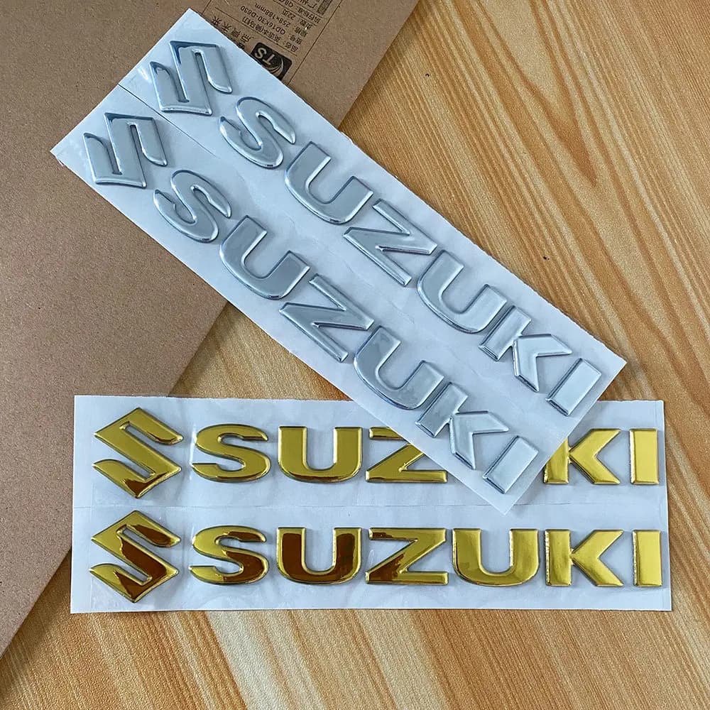 Adhesive 3D Logo for Moto Suzuki, Tank, Helmet, Bici, Carrozzeria