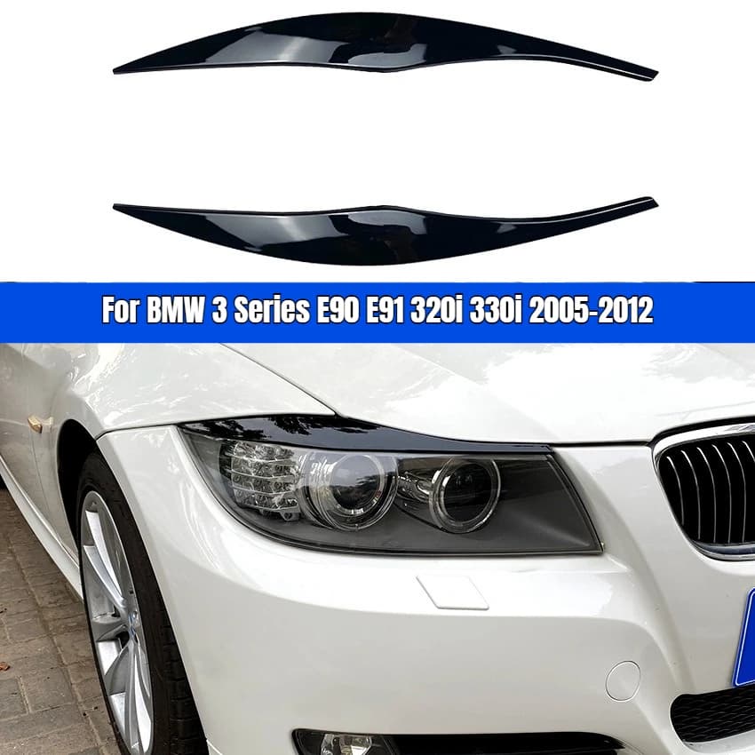 Adesivi Decorativi per Fari BMW Serie 3 E90 E91 320i 330i 2005-2012, Modifiche Esterne per Fari
