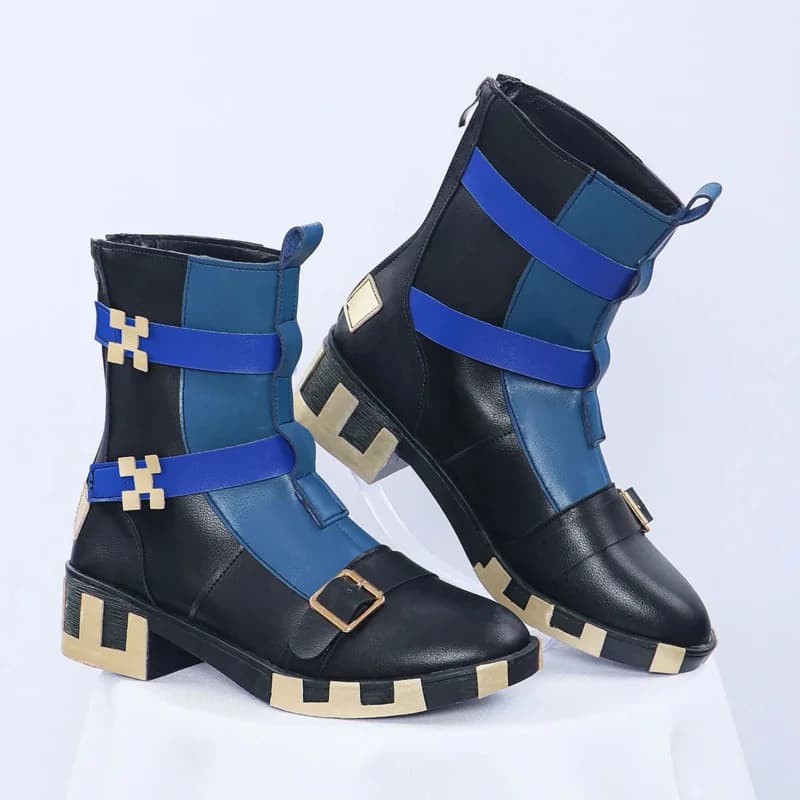 N STOCK Genshin Impact PU Pelle Kinich Cosplay Giochi di ruolo Accessori Costume uniforme Parrucca Scarpe Propsx;8'm6,