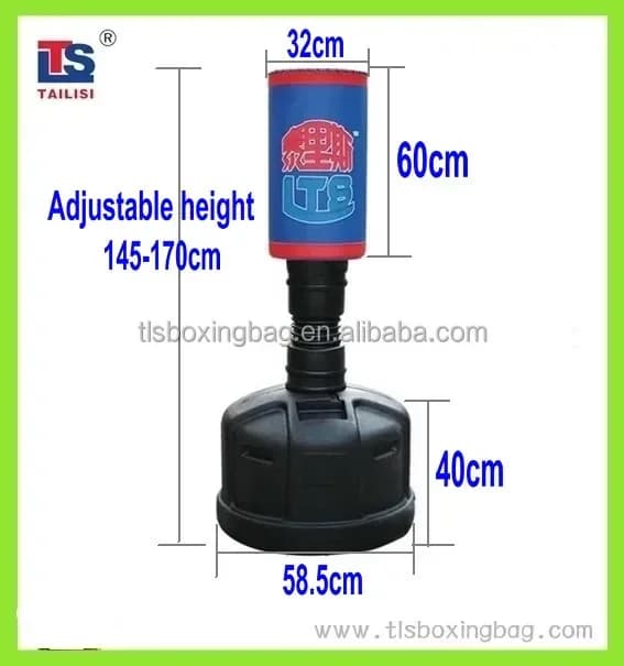 2025/ Professional gym equipment Self-supporting kick boxing bag with water or sand bottom