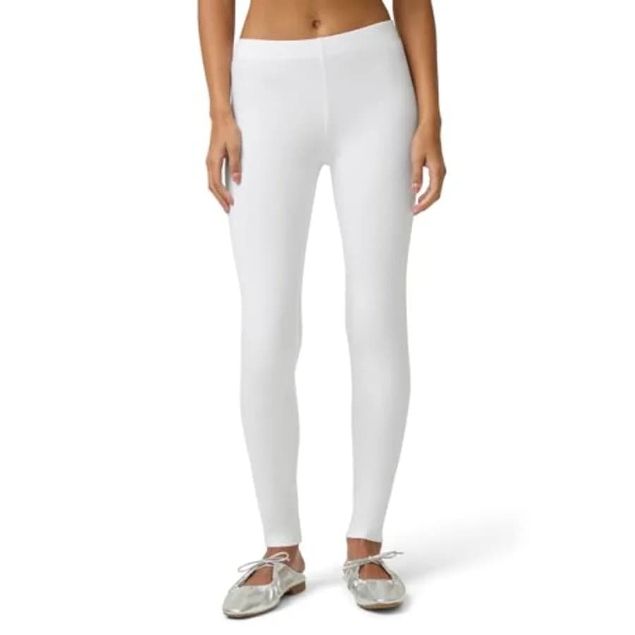 Leggings da Donna - Morbidi come il Cotone, Comodi e Perfetti per Stratificare, con Elastico Delicato in Vita
