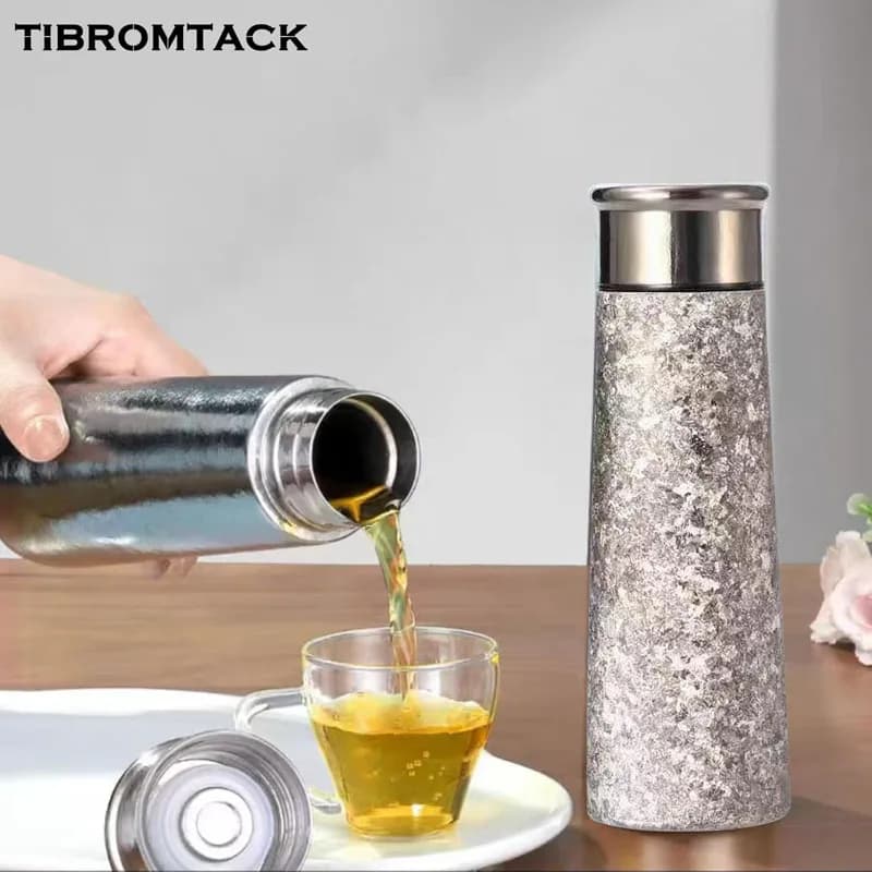 Bollitore in titanio con isolamento sottovuoto, bere caldo e freddo, bollitore isolato a doppio strato, Home Office e auto, colori disponibili