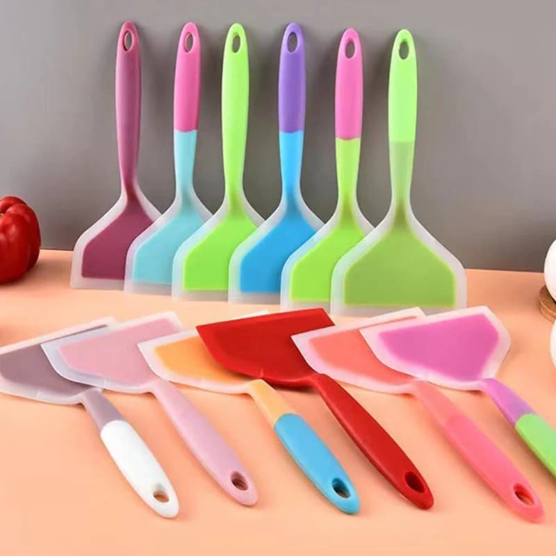 Multipurpose tools for non-stick pans Silicone eggs spatula Large flipper for pancakes for cooking and baking