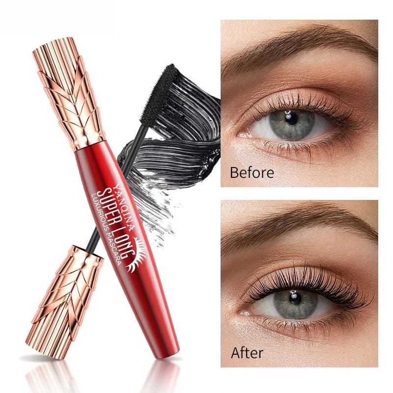 Mascara Crown Waterproof, Exterior, Natural Effect, Elegant Design with Brush, Luxury Makeup for Sensible Eyes, All Day Tenuta, for Party