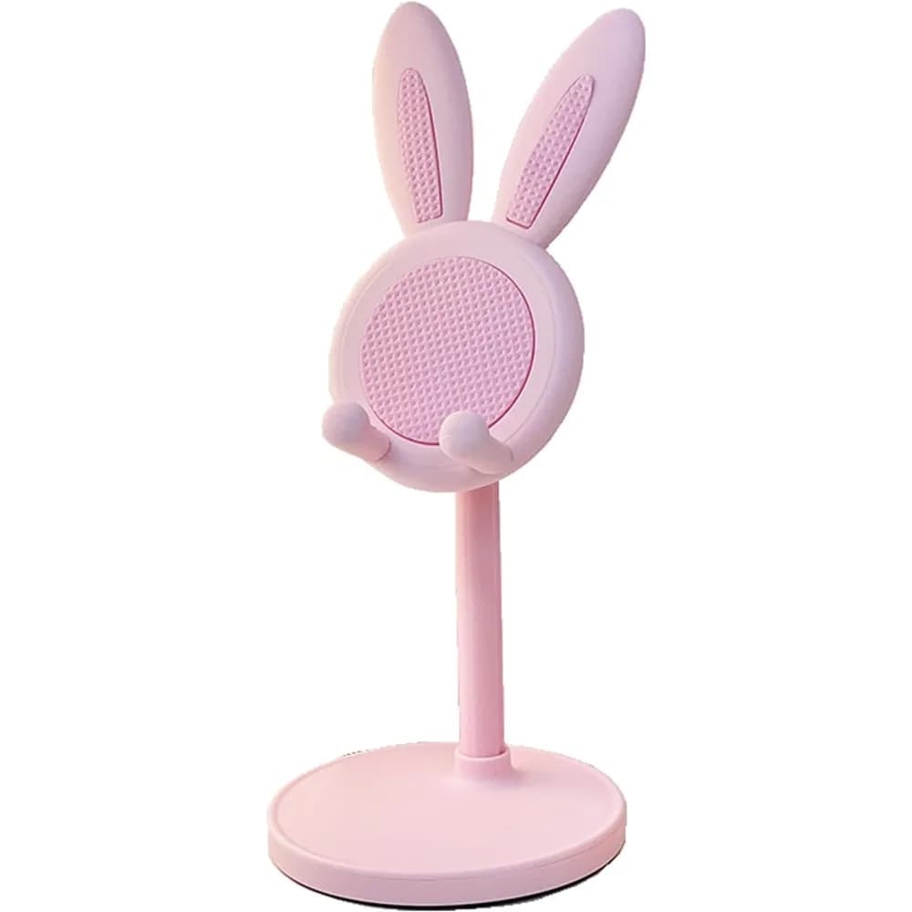 Adjustable Cell Phone Stand – Rabbit Design, Angle & Height Adjustable for Desk Use