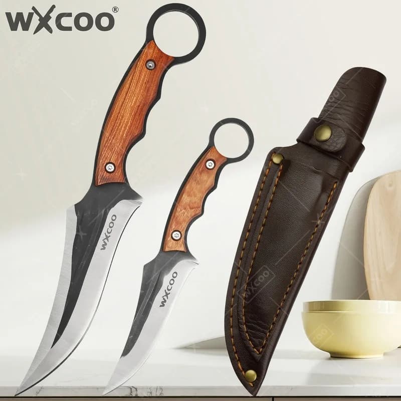 WXCOO Coltello da Cucina Multifunzionale in Acciaio Inossidabile, Coltello da Macellaio, per Sbucciare Frutta, Disossare, Accessori da Cucina
