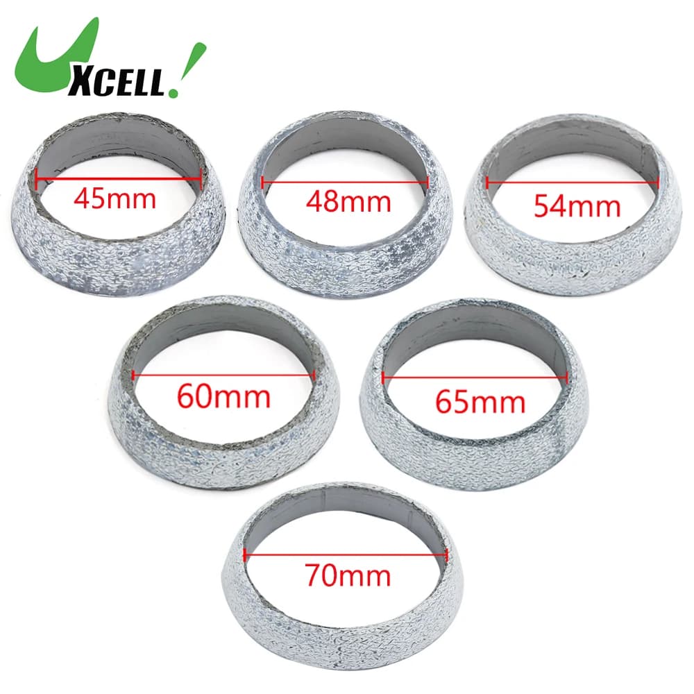 UXCELL Car 45mm 48mm 60mm 65mm 70mm Inner Dia Exhaust Tail Pipe Flange Donut Gasket Muffler Seal Ring 1/2/5/10 Pcs
