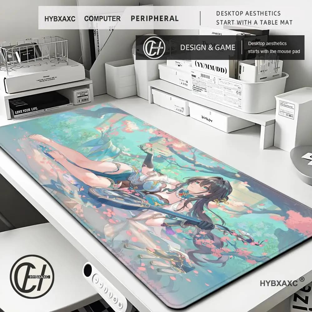 Ruan Mei Honkai Star Rail Tappetini per mouse antiscivolo Lockedge Office Student Gaming Cuscino per scrittura grande addensato