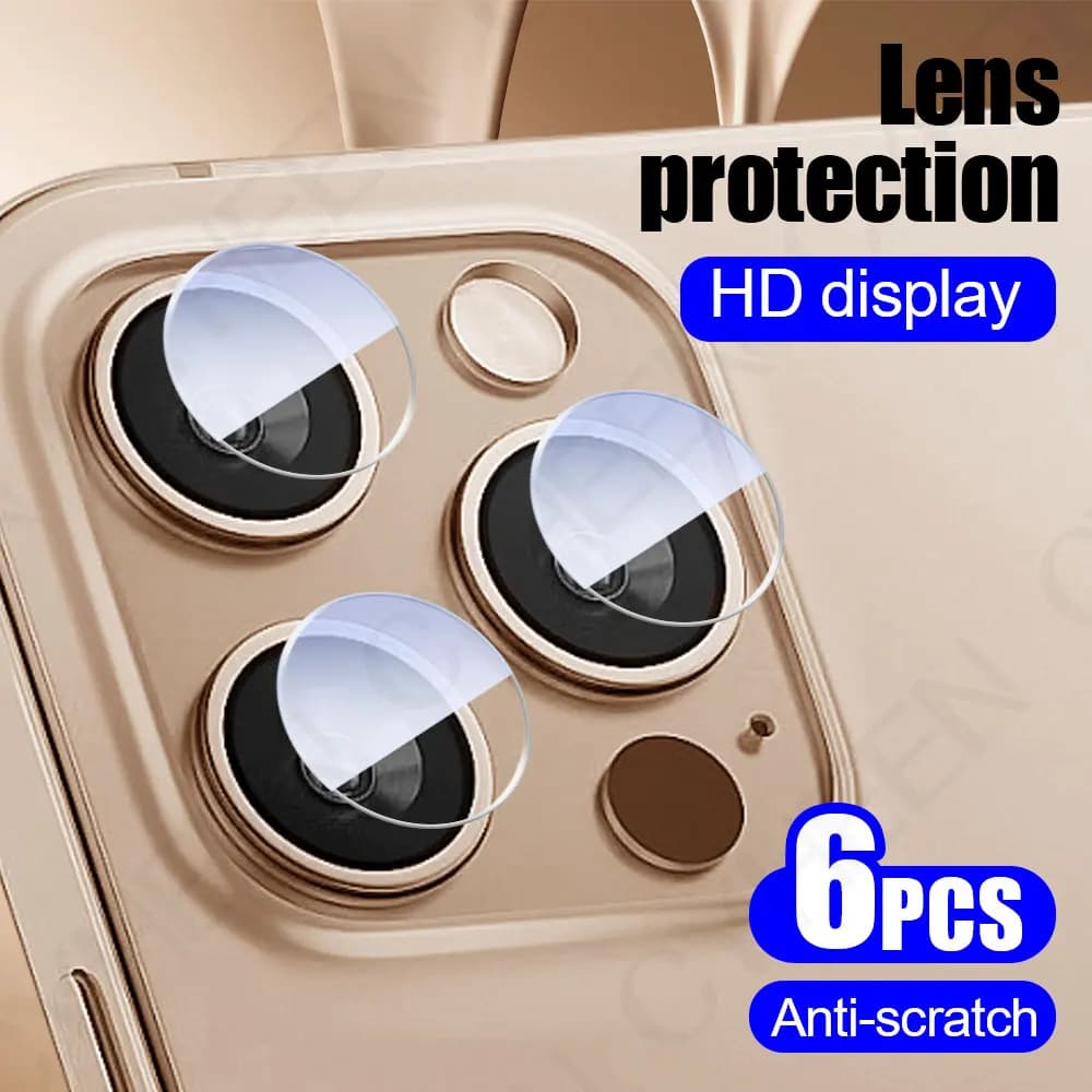 6 pezzi protezione fotocamera per iPhone 16 Pro Max protezione schermo telefono 15 Plus obiettivo fotocamera 14 Pro 13 12 pellicola protettiva 11 XR XS Max