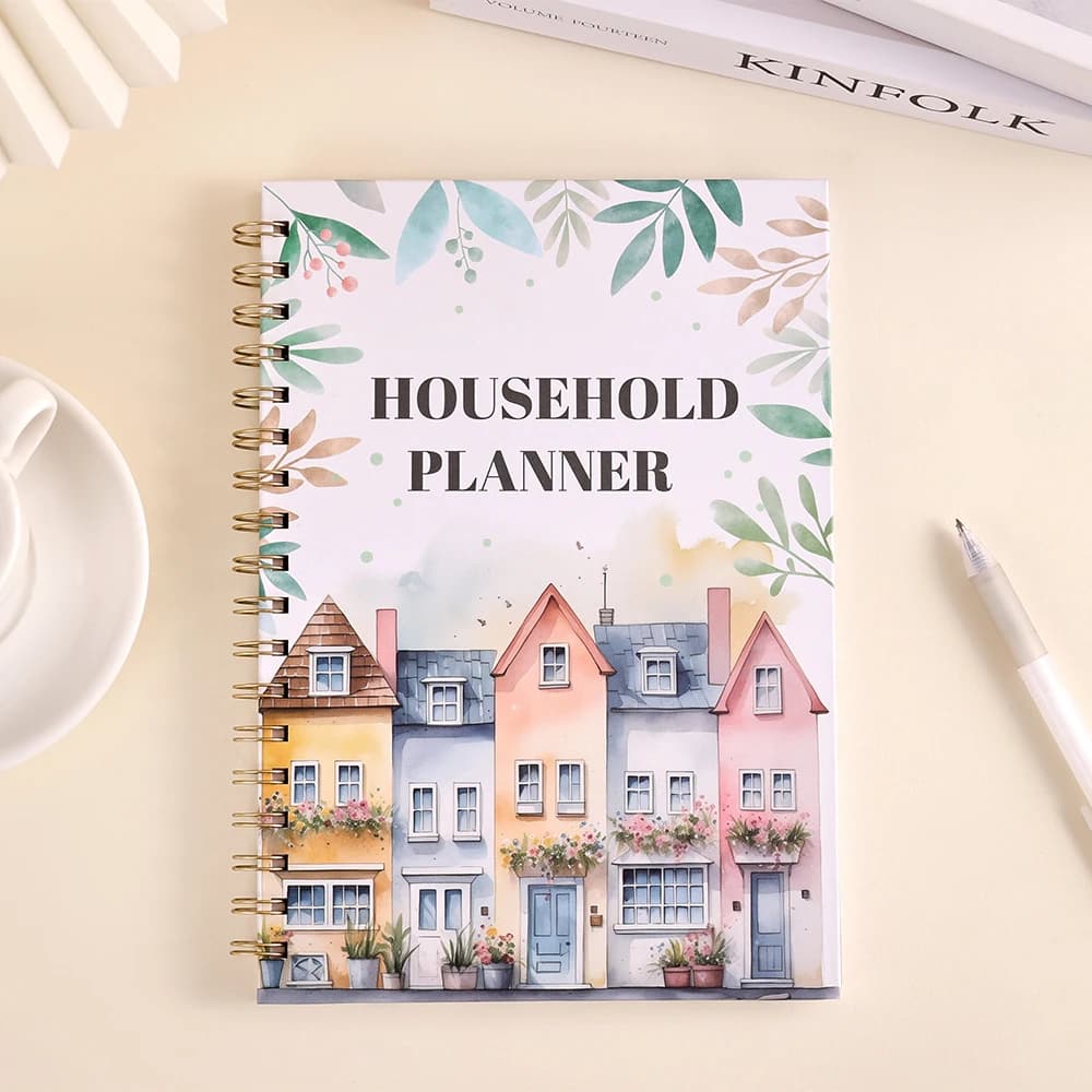 60 Sheets Undated Household Planner With Colorful Inner Daily Weekly Monthly Customizable Household Cleaning Schedule For Family