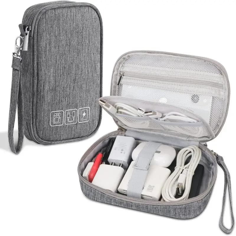 【C】Borsa porta cavi, organizer elettronico, custodia per caricabatterie digitali, cavi USB, accessori da viaggio portatili