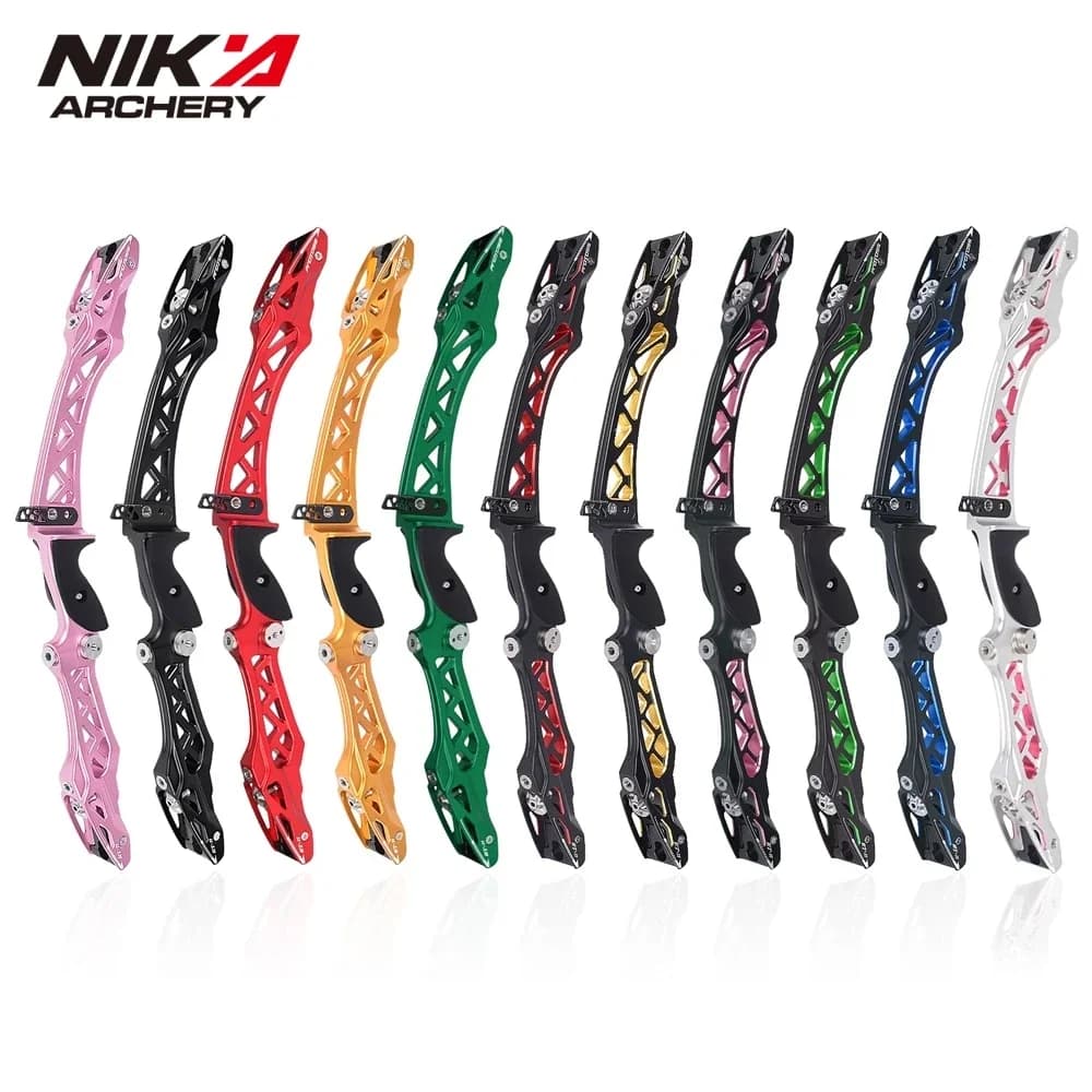 Riser per Arco Ricurvo Nika Archery ET-11 ILF in Alluminio CNC Professionale 25" per Tiro al Bersaglio e Competizioni