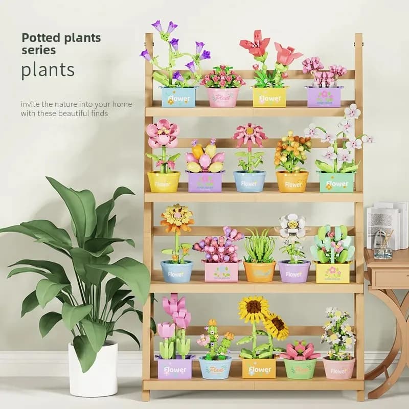 Bouquet di fiori Mini fai da te Building Block giocattoli per bambini Mattoni Blocchi per adulti Costruttore Micro mattoni Costruzione Set regalo