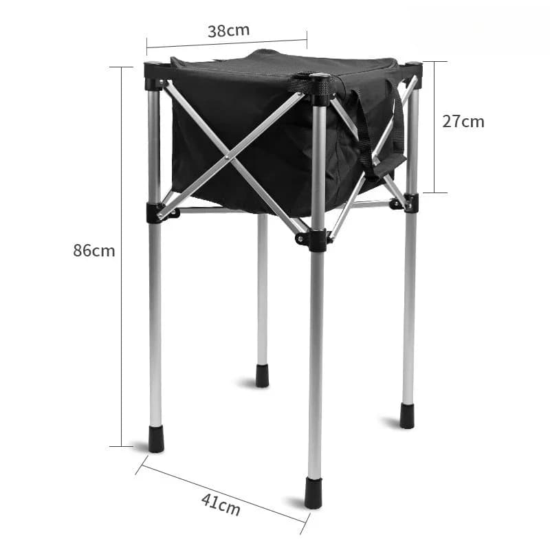 Carrello pieghevole per palline da tennis, carrello da tennis in lega di alluminio, mobile e portatile