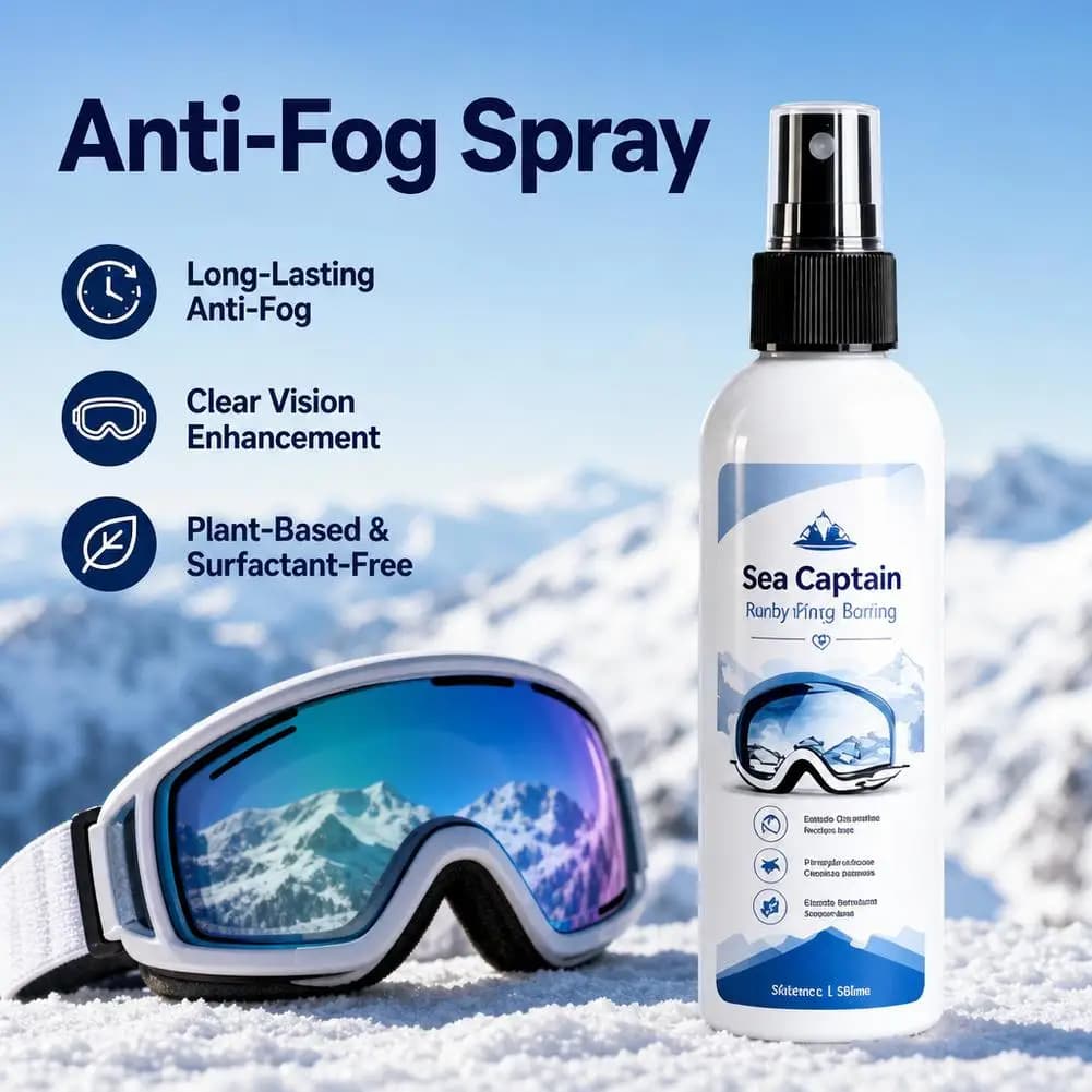 Long Lasting Anti Fog Spray for Glasses Portable Swim Ski Goggles Defogger Lens Clear Vision Cleaner Mist for Helmet Visor
