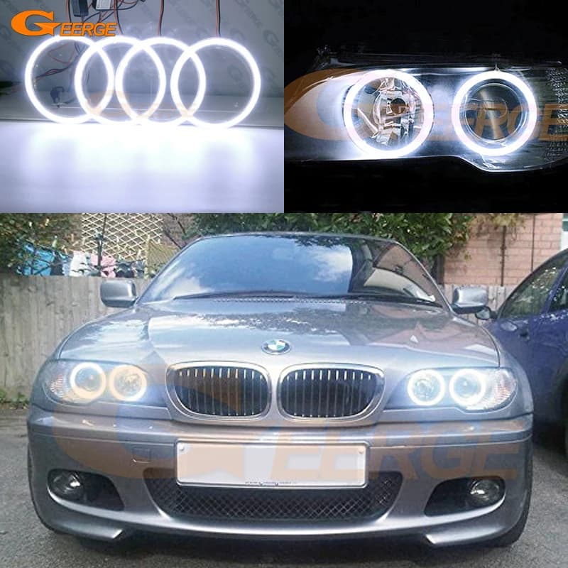 For BMW Series 3 E46 Coupe Convertible LCI 2004 2005 2006 Ultra bright daylight COB Led Angel Eyes Halo Rings