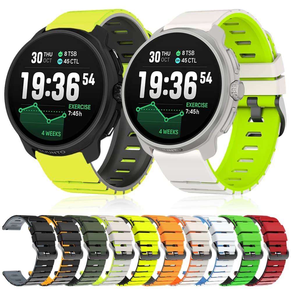 Cinturino in silicone da 22 mm per SUUNTO 5 9 Peak DLC/PRO VERTICAL Sport cinturino morbido per SUUNTO RACE 2/S RUN OCEAN braccialetto Smartwatch