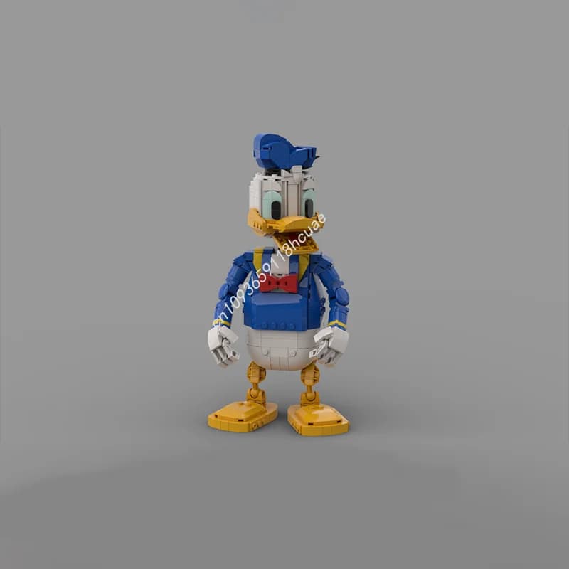 597PCS MOC Collectible Figures DonaldS Duck Anime Model Building Blocks Stacking Bricks Creative Educational Toys Kid Gift Diy