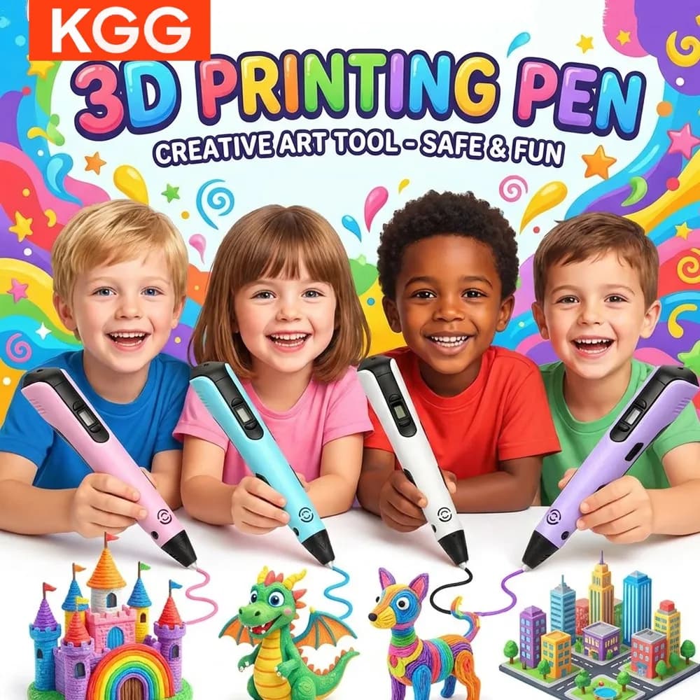 Penna per Stampa 3D USB, Kit Fai-da-Te con 9M di Filamento PLA, Strumento Artistico Tridimensionale per Bambini, Regalo di Compleanno e Natale