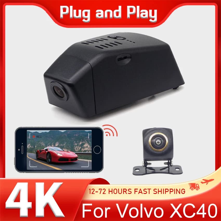 Plug and play Car DVR WiFi Dash Cam per Volvo XC40 EX40 2019-2026 Dashcam Originale di Fabbrica Look Facile da Usare Videoregistratore per Auto