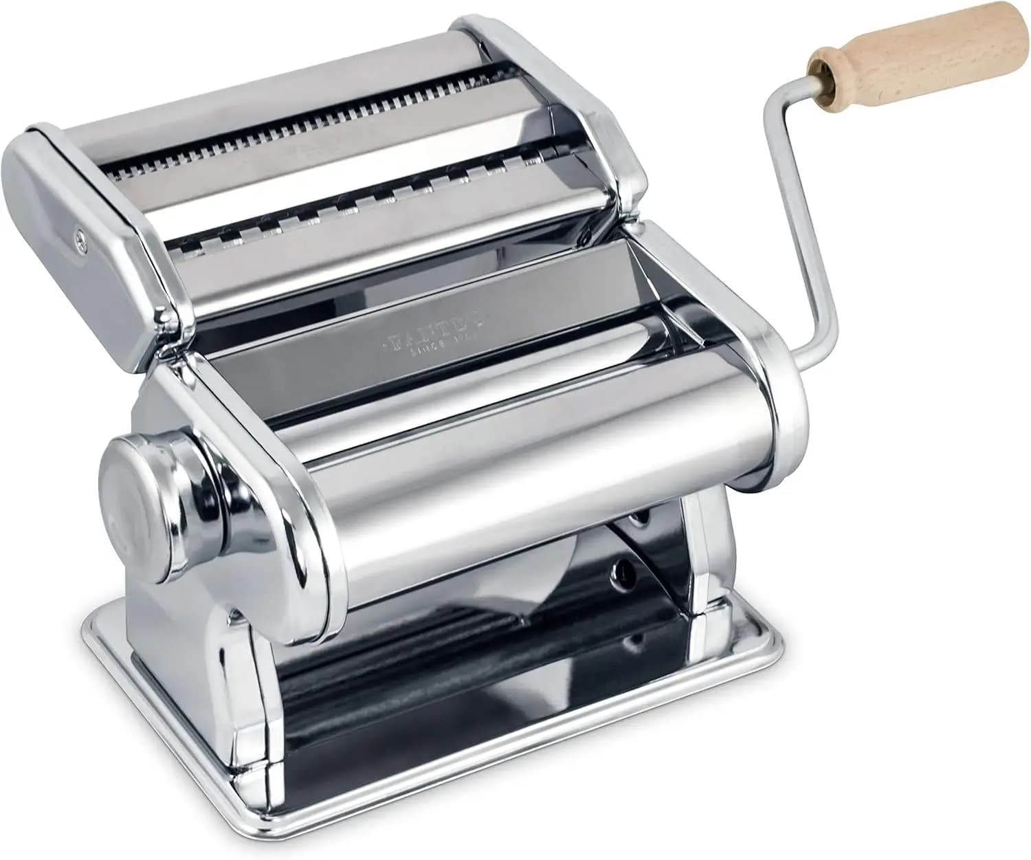 Macchina per Pasta a Manovella con Spessore Regolabile per Noodles e Ravioli Freschi Fatti in Casa, Facile da Usare