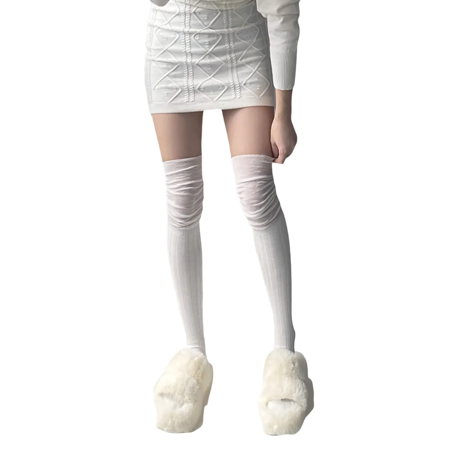 Elastic socks above the women's knee, fashionable socks, comfortable and breathable for all seasons
