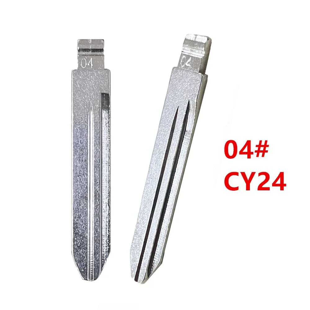 10 pezzi 04 # CY24 Metallo Uncut Vuoto Flip Chiave A Distanza Lama per Chrysler Jeep Dodge per Keydiy KD Xhorse VVDI JMD Chiave Auto Grezzi
