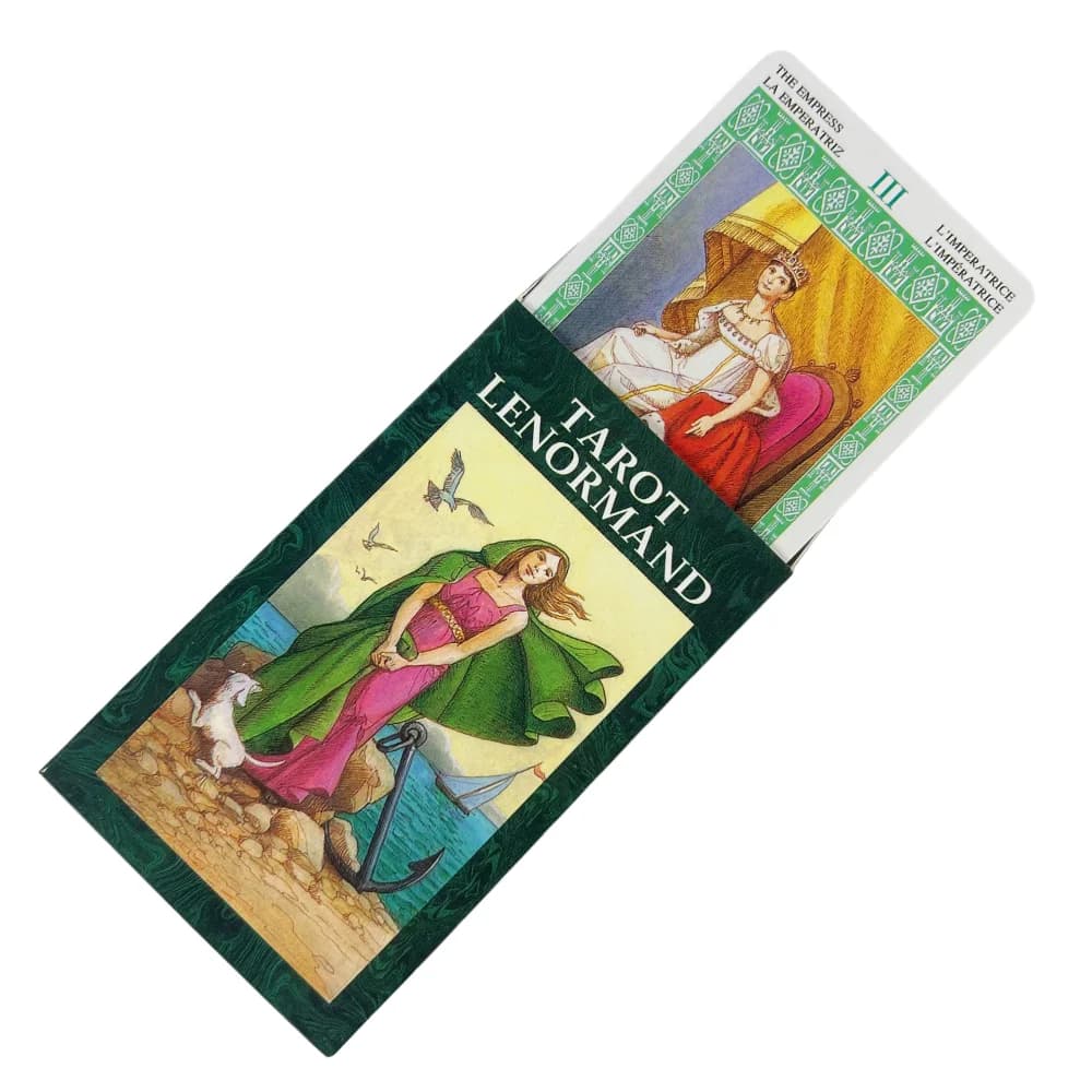 Tarot Lenormand Mazzo di 78 carte 10,3*6 cm Strumento per divinazione e predizione del futuro - Multilingue