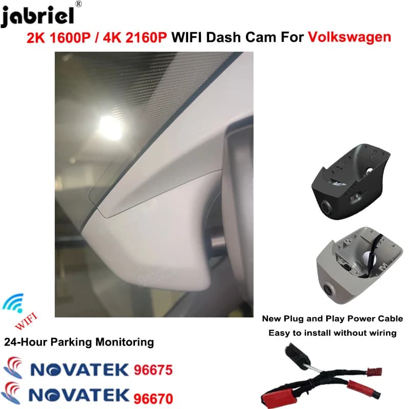 Plug and Play 1K 2K 4K Car Wifi Car-DVR Dashcam VW TERAMONT X 2020 2021 2022 2023 2024 2025