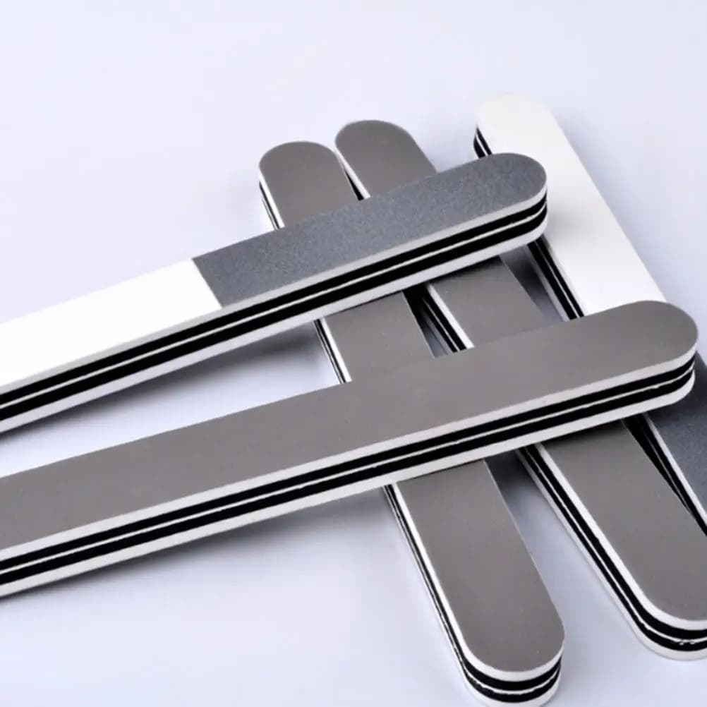 5Pcs Premium Double-Sided Nail File Buffer Set Emery Board Sanding Block for Nail Art Filing Polishing Buffing Salon Home Use