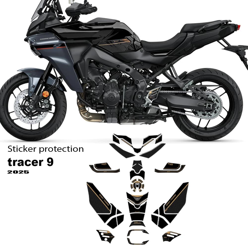 Tracer 9 gt 2025 accessories Tank Carburet Wall decal Gas cap Oil 3D Decal Protective cover Waterproof for Tracer 9GT 2025