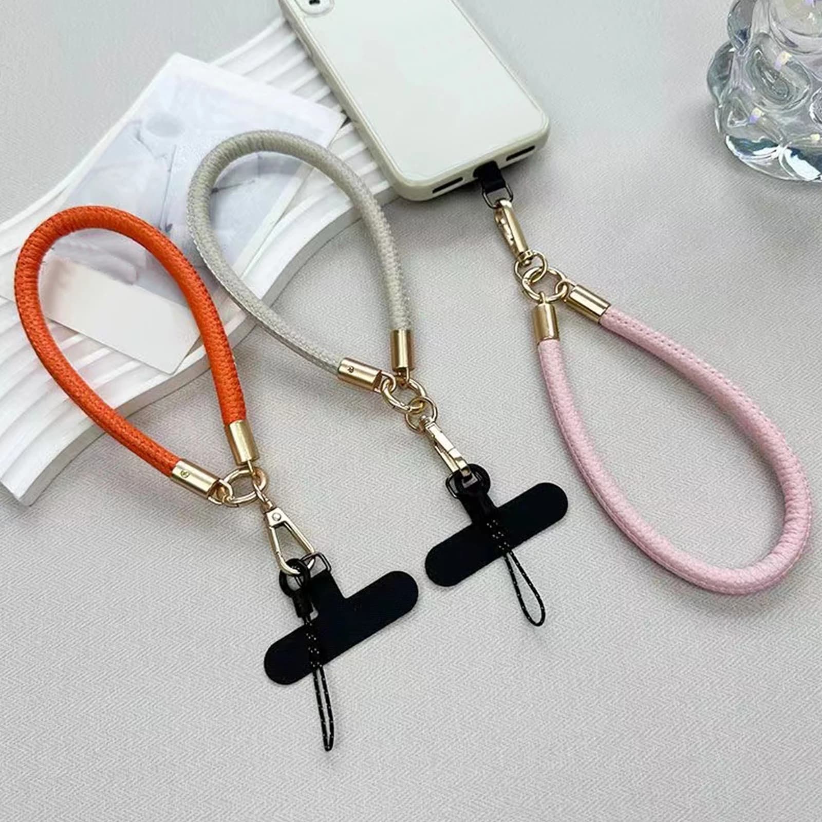 Nuovo telefono cellulare in pelle cordino universale cinturino da polso tirare a mano corda corta moda corda anti-rilascio catena ornamenti appesi