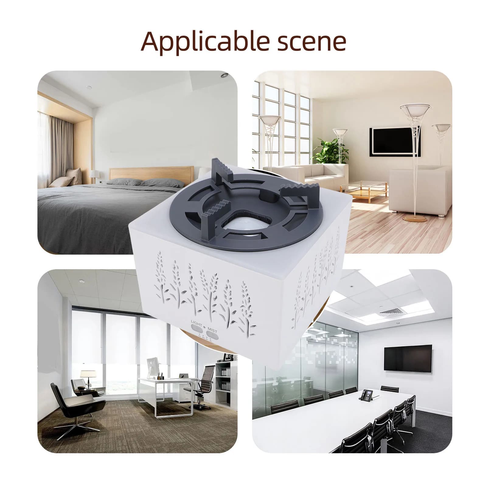 Diffusore di oli essenziali 3 in 1 da 400 ml con umidificatore per aromaterapia con timer per l'ufficio della camera da letto di casa - Diffusore di oli profumati senza fiamma