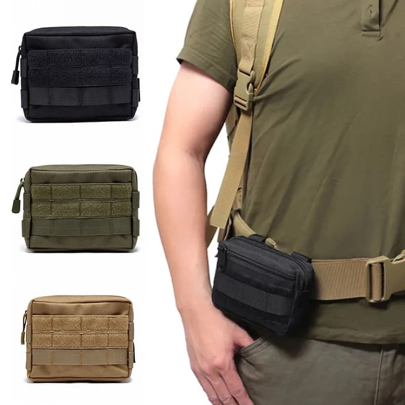 EDC Tactical Waist Bag for Outdoor Transport Equipment Vest Molle Bag for Tactical Accessories Medical First Aid Bag Hunting Equipment Survival Equipment