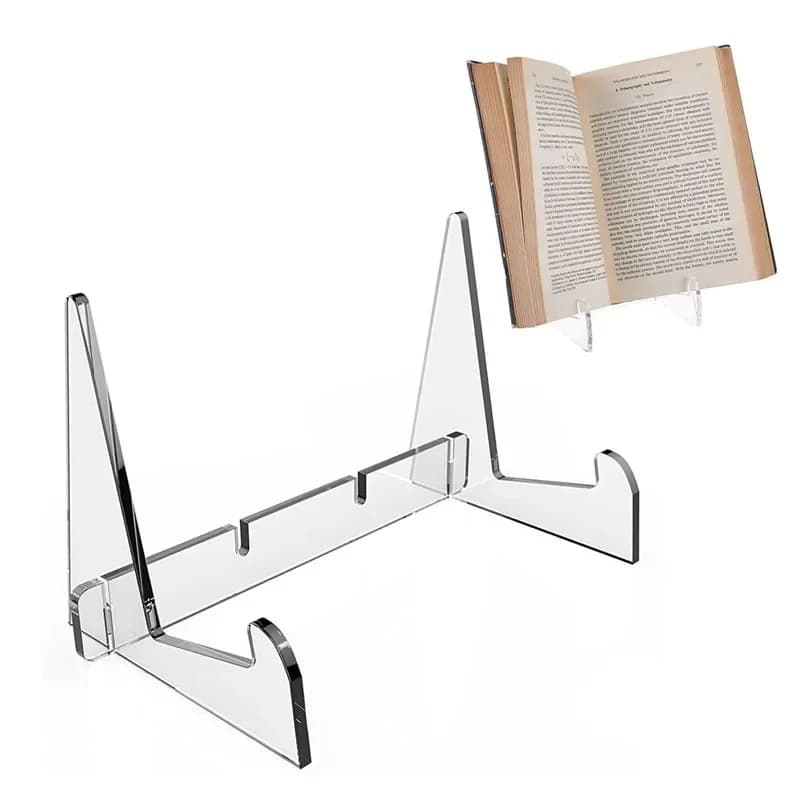 1 pc / 2 pcs transparent acrylic book display bracket for vertical frame support for photo frame