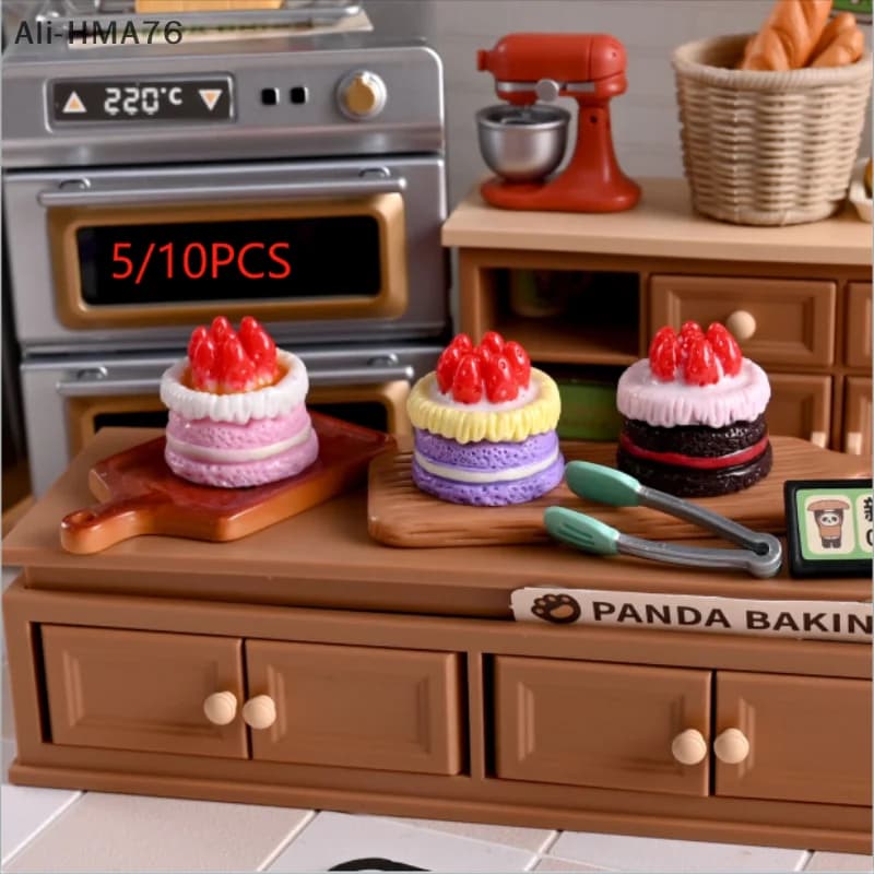 1/5/10 pz 1:12 casa delle bambole in miniatura simulazione cibo giocattolo crema torta di fragole casa delle bambole giocattolo bambini finta giocattoli regalo