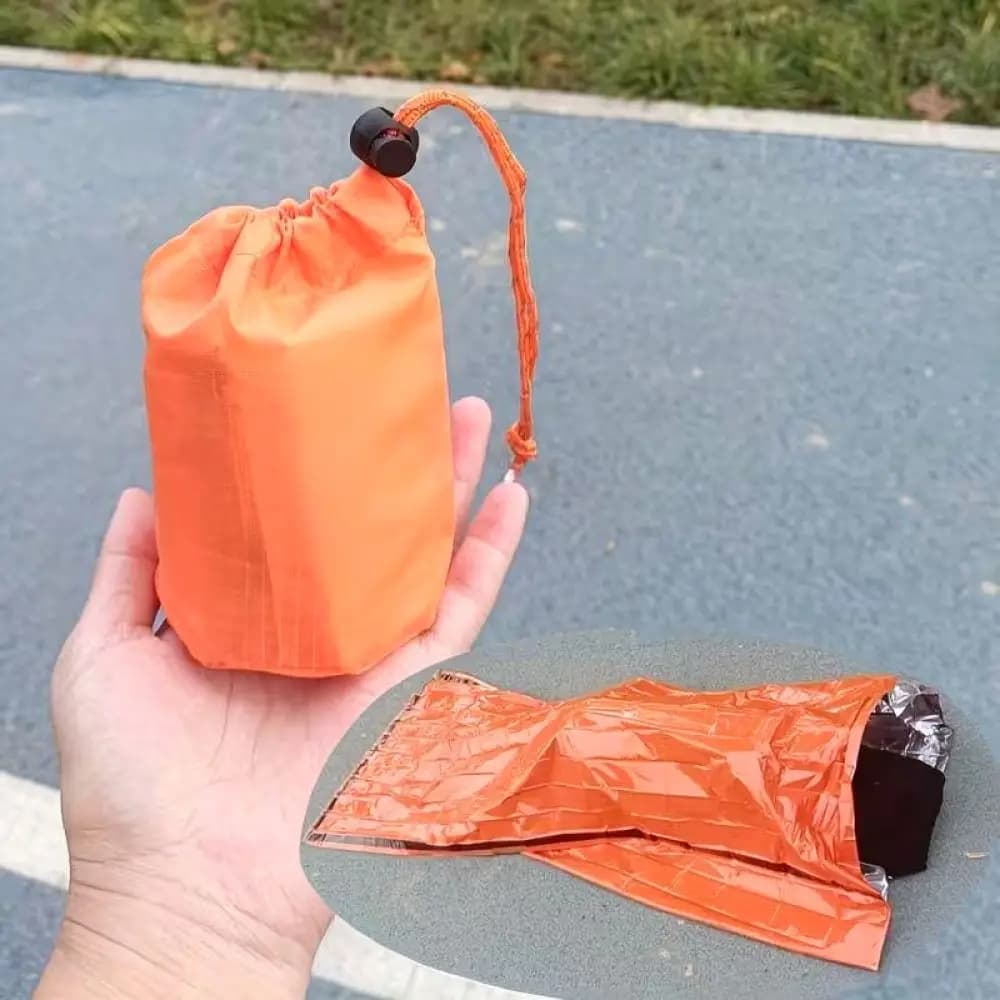 Emergency Survival Sleeping Bag Thermal Blanket Waterproof PE Material Camping Hiking Accessory Portable Heat Insulation