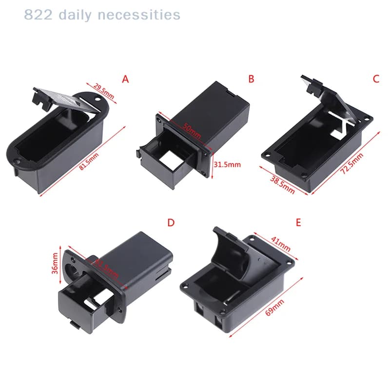 Comodo contenitore/custodia/copertura per batteria 9V per pickup per basso attivo
