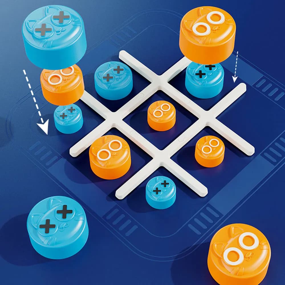 Divertimento per bambini Bene Scacchi Tic-Tac-Toe Giocattoli per lo sviluppo Interazione genitore-figlio Nove Palazzo Griglia Gioco da tavolo per scacchi Regalo UG360