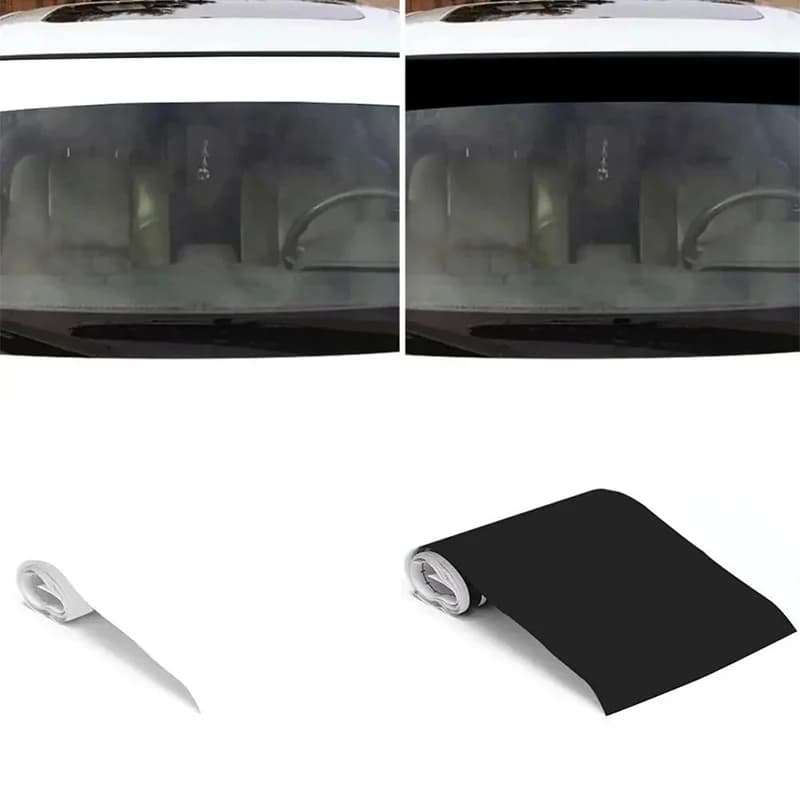 Adesivi per parabrezza anteriore per auto nero/bianco parasole UV visiera parasole decalcomanie per Banner adesivi impermeabili in vinile accessori per automobili