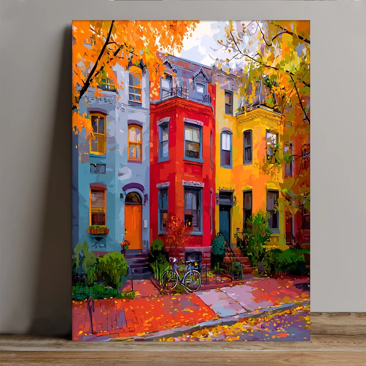 500/1000/1200/2000PCS Puzzles for Adults Autumn Colorful Street View,Jigsaw Puzzles Brain Challenge Game Gift Home Decor