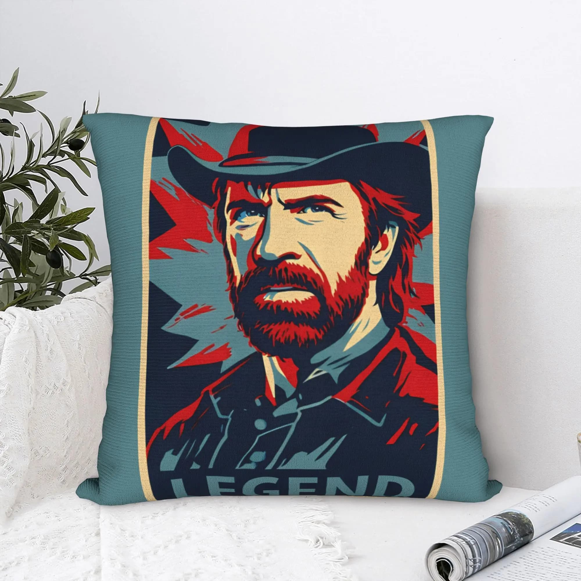 Legend Chuck Norris Pillow Case Soft Pillow Cover For Living Room Sofa Vintage Pillowcases