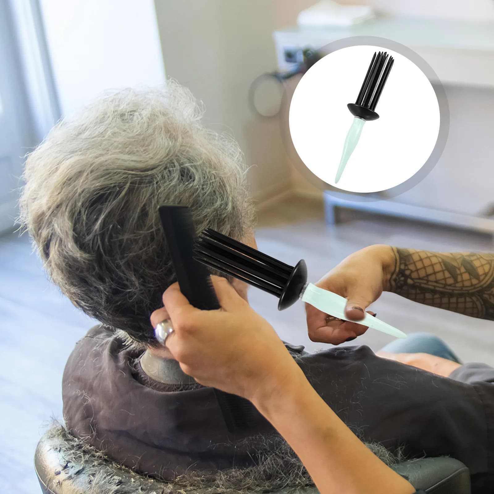 Hair Dryer Shaping Comb for Curly Hair Volume Boost Anti Static Lightweight Travel Friendly Curl Clumping Brush Styling