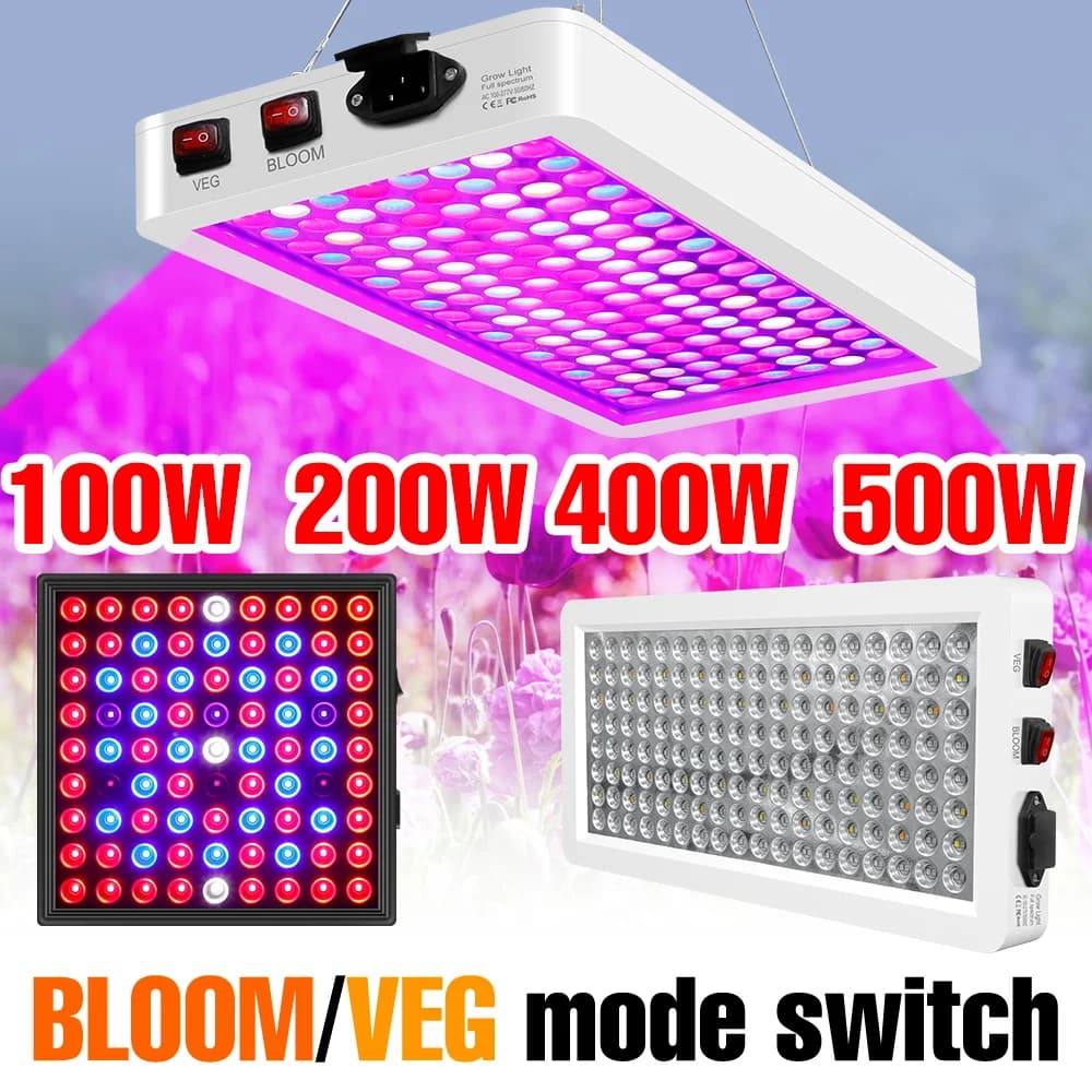500W Full Spectrum Grow Light LED Seeds Cultivation Lamp UV/IR Greenhouse Tent Hydroponic Flowers Fruits Vegs Moss Fill Lighting