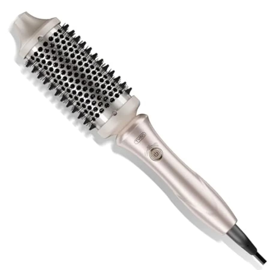 Spazzola Termica 2.0 - STYLUX 1.7" Volumizzatore con Flexi-Fit per Lisciare i Capelli, Strumento di Styling Riscaldato Rotondo