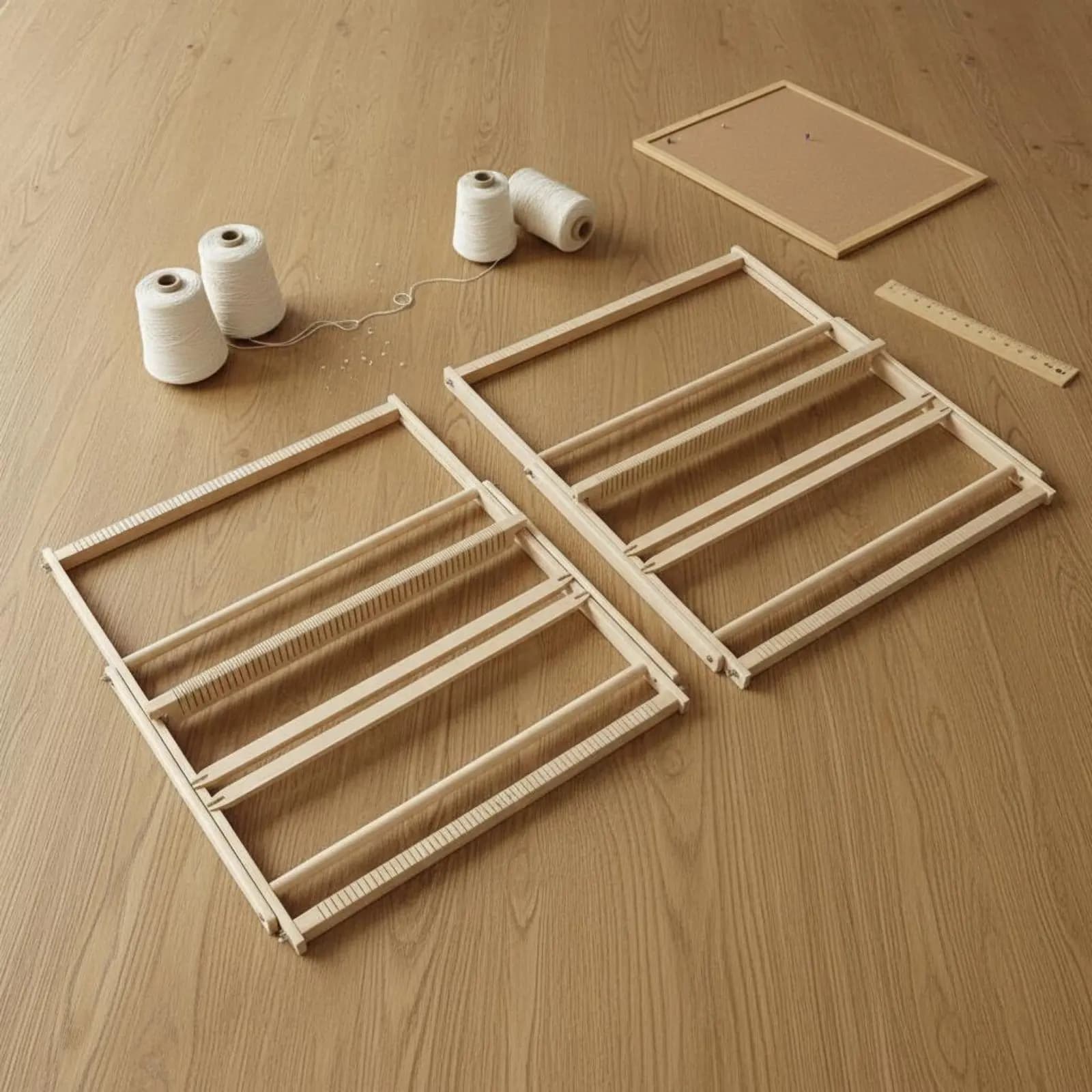 Wooden Weaving Loom Kit Long-Lasting & Sturdy Hardwood Wood Weaving Frame Beginner Tapestry Loom Portable & Lightweight